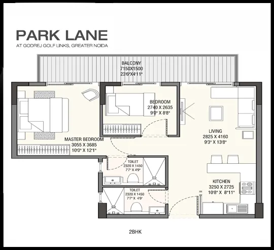 Godrej Park Lane apartment floor plan 3 BHK 3 BHK with utility and 4 BHK with utility Sector 27 Greater Noida